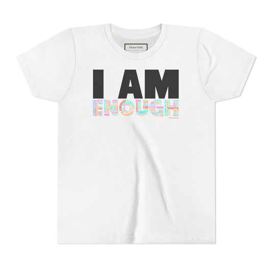 Word Graphic Tees | I AM ENOUGH | Youth Graphic Tees | 4JC-Y