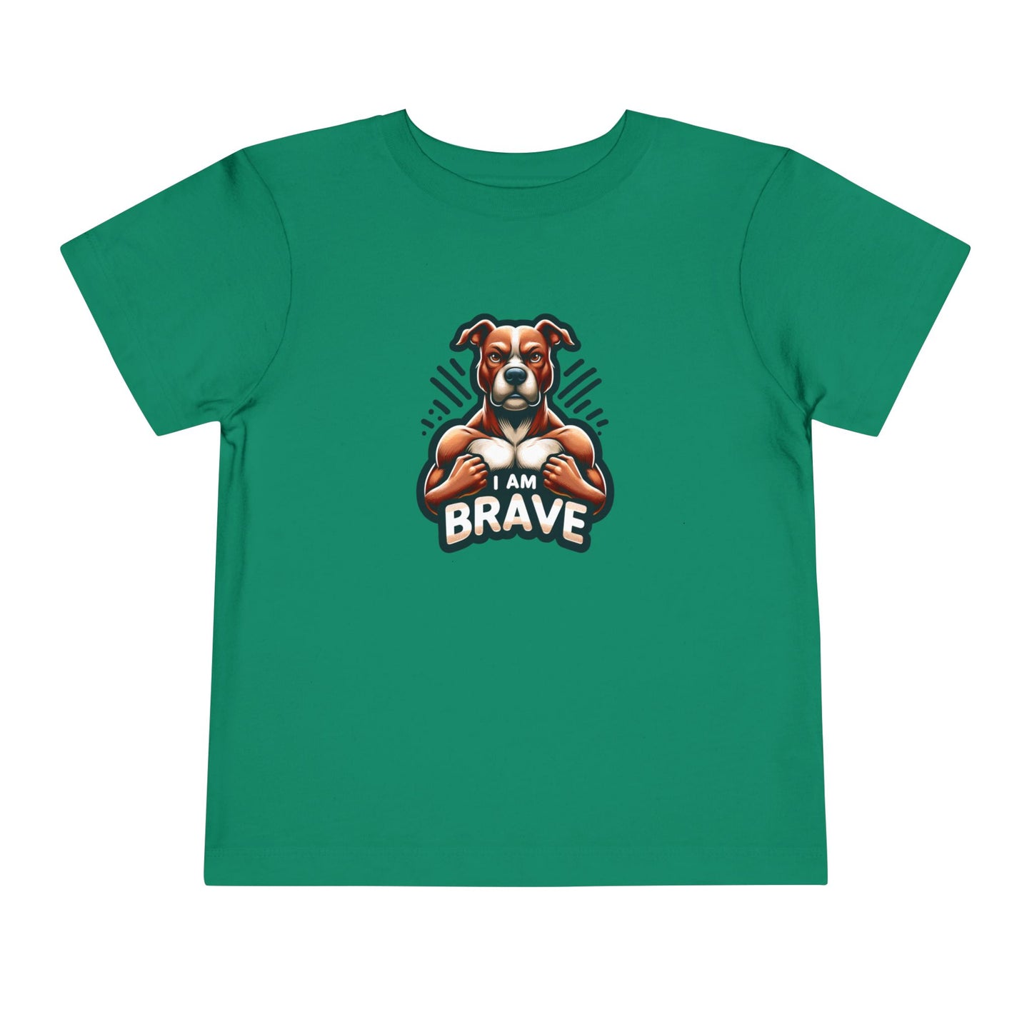 Muscle Dog | I AM BRAVE | Toddler Graphic Tees | 52ZK-T
