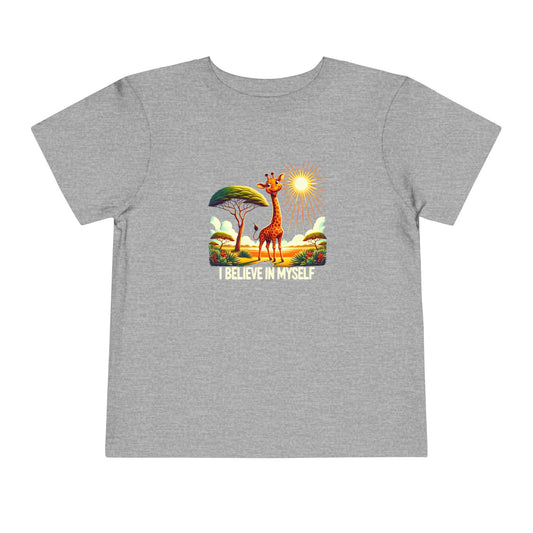 Giraffe | I BELIEVE IN MYSELF | Toddler Graphic Tees | #68-8a-T