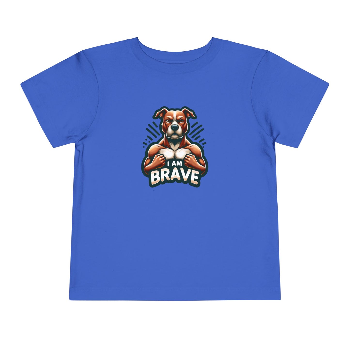 Muscle Dog | I AM BRAVE | Toddler Graphic Tees | 52ZK-T