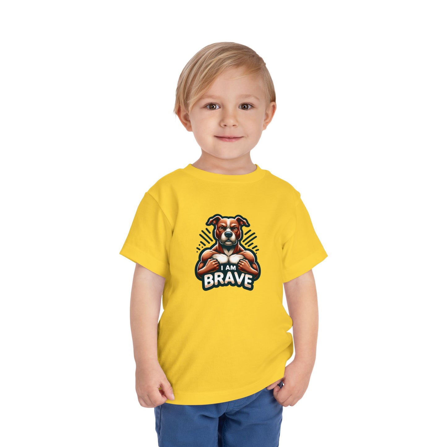 Muscle Dog | I AM BRAVE | Toddler Graphic Tees | 52ZK-T
