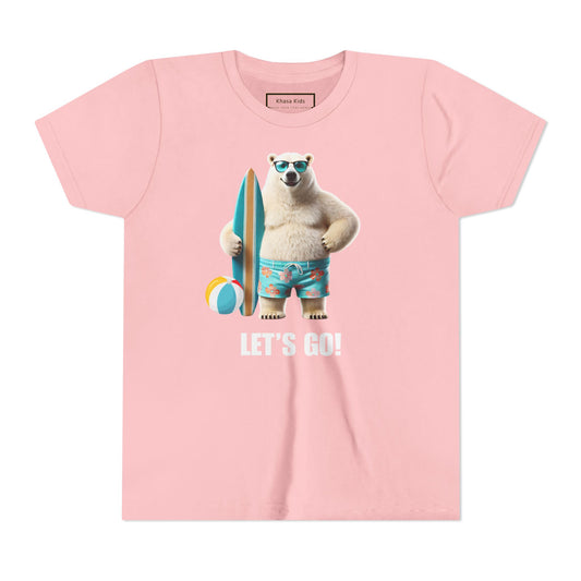 Polar Bear Surfboard | Let's Go | Youth Graphic Tees | 43CY-Y