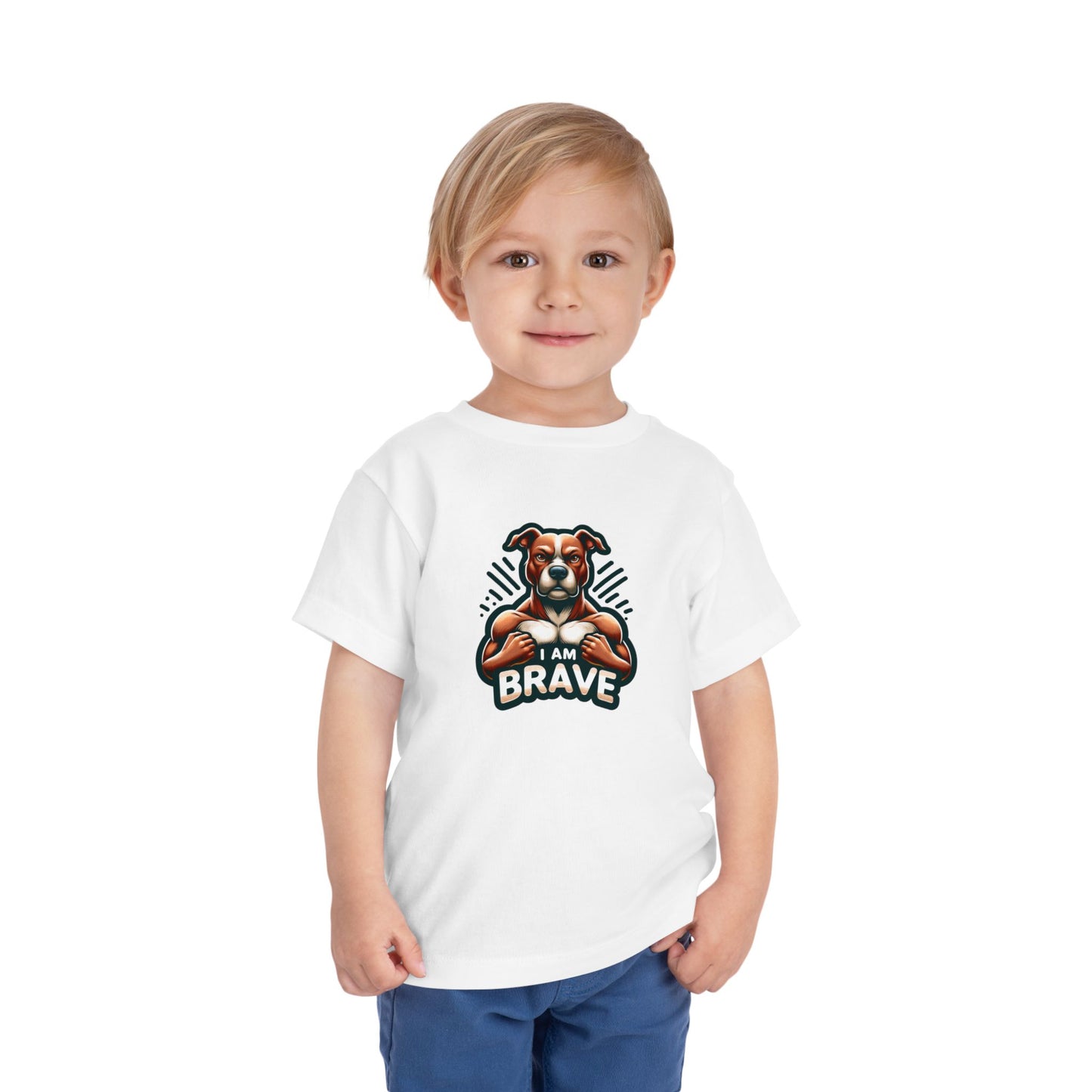 Muscle Dog | I AM BRAVE | Toddler Graphic Tees | 52ZK-T