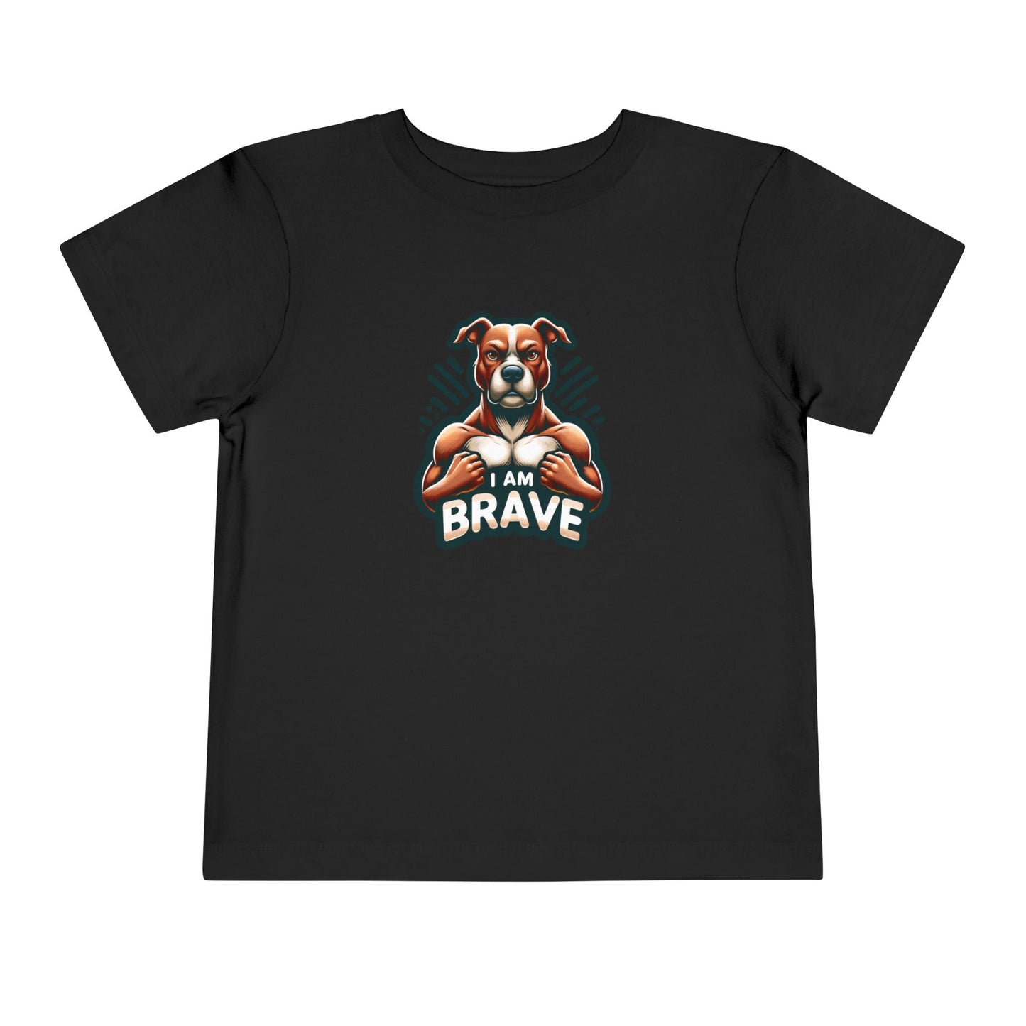 Muscle Dog | I AM BRAVE | Toddler Graphic Tees | 52ZK-T