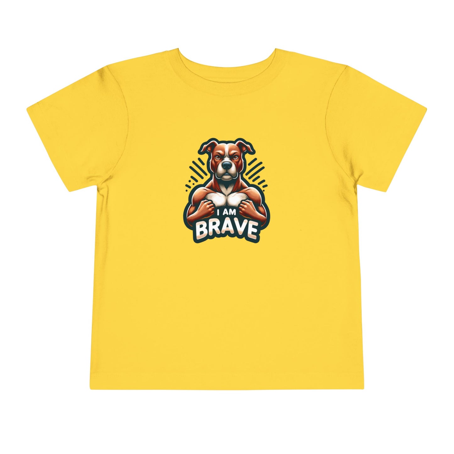 Muscle Dog | I AM BRAVE | Toddler Graphic Tees | 52ZK-T