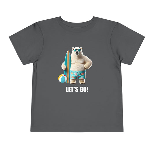 Polar Bear Surfboard | Let's Go | Toddler Graphic Tees | 43CY-T