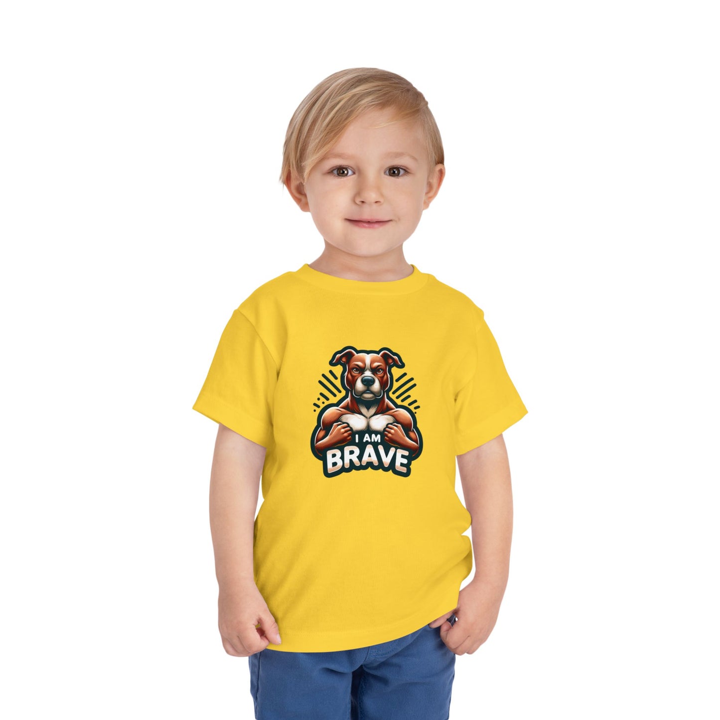 Muscle Dog | I AM BRAVE | Toddler Graphic Tees | 52ZK-T