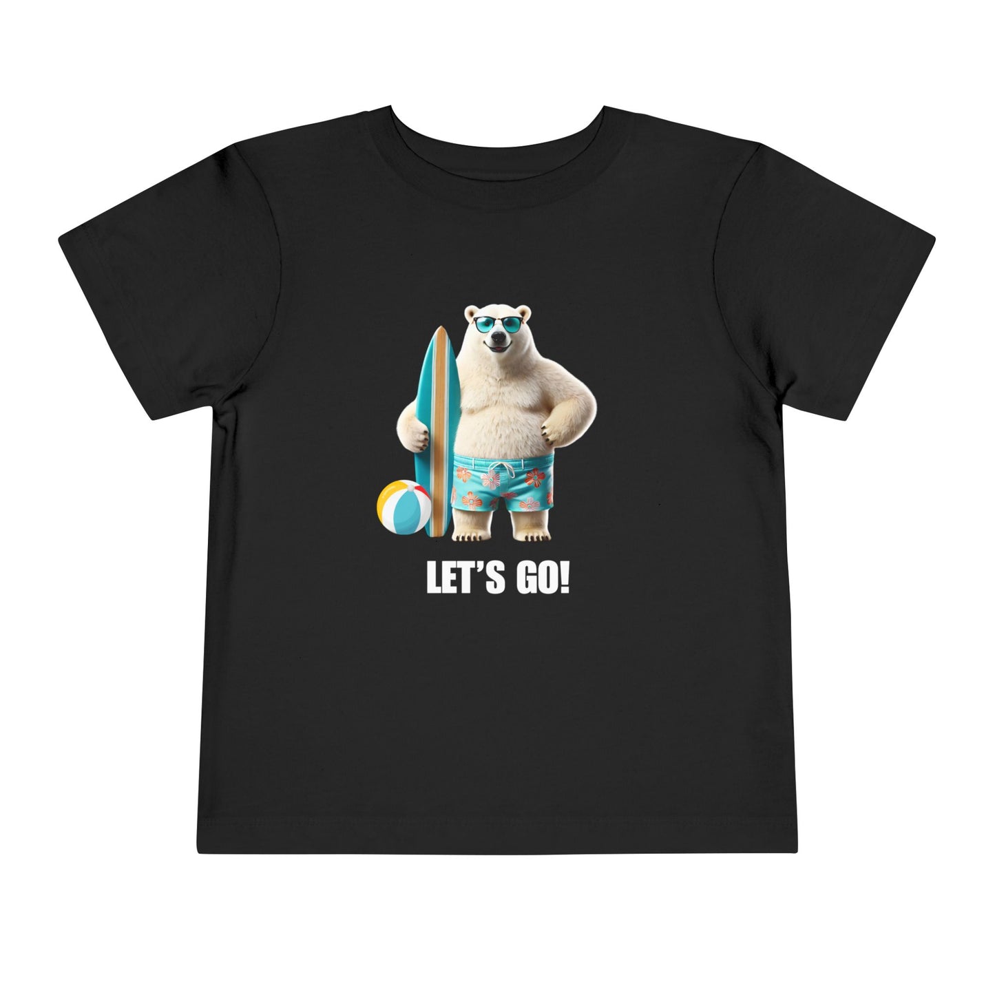 Polar Bear Surfboard | Let's Go | Toddler Graphic Tees | 43CY-T