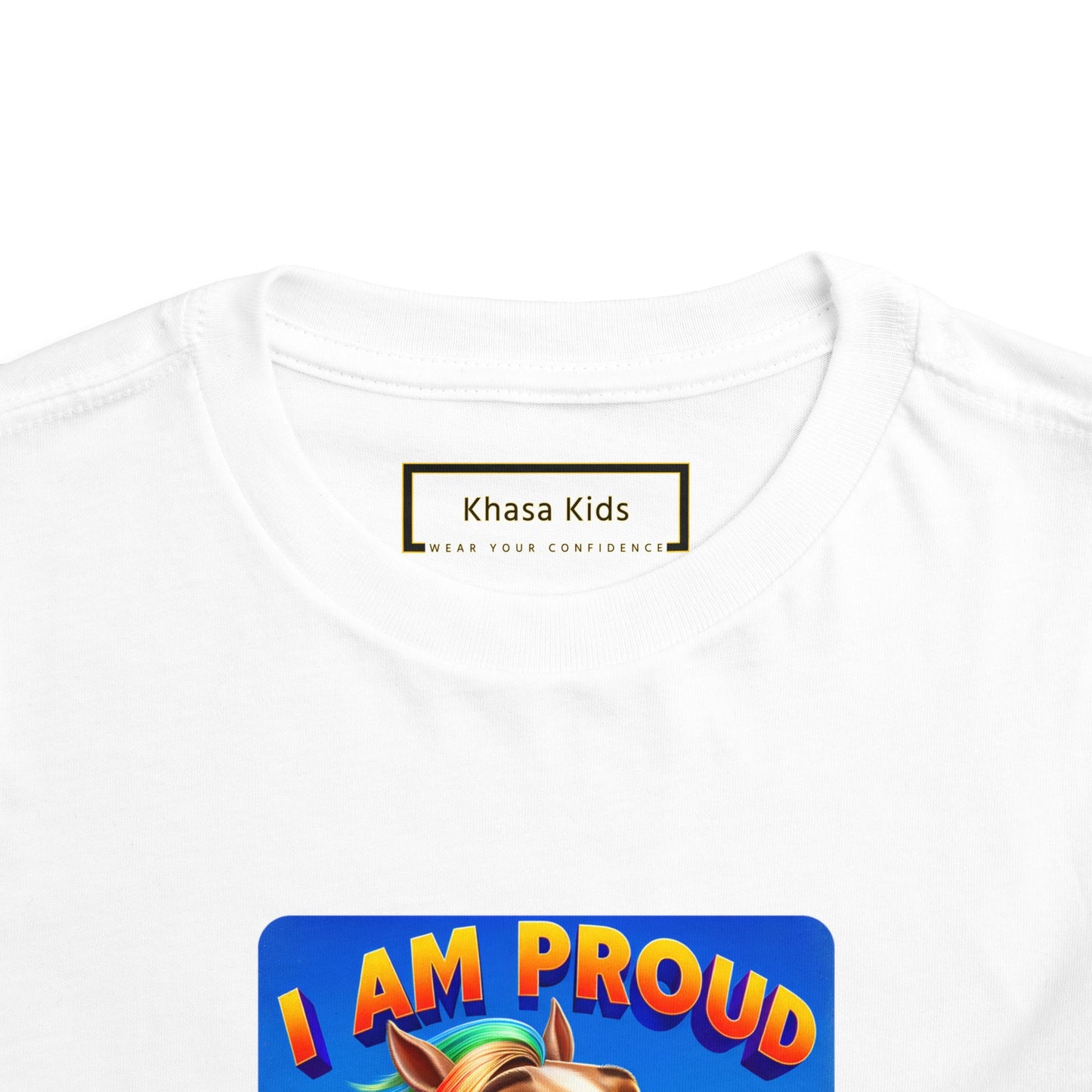 Rainbow Horse | I AM PROUD OF MYSELF | Toddler Graphic Tees | 64BO-T