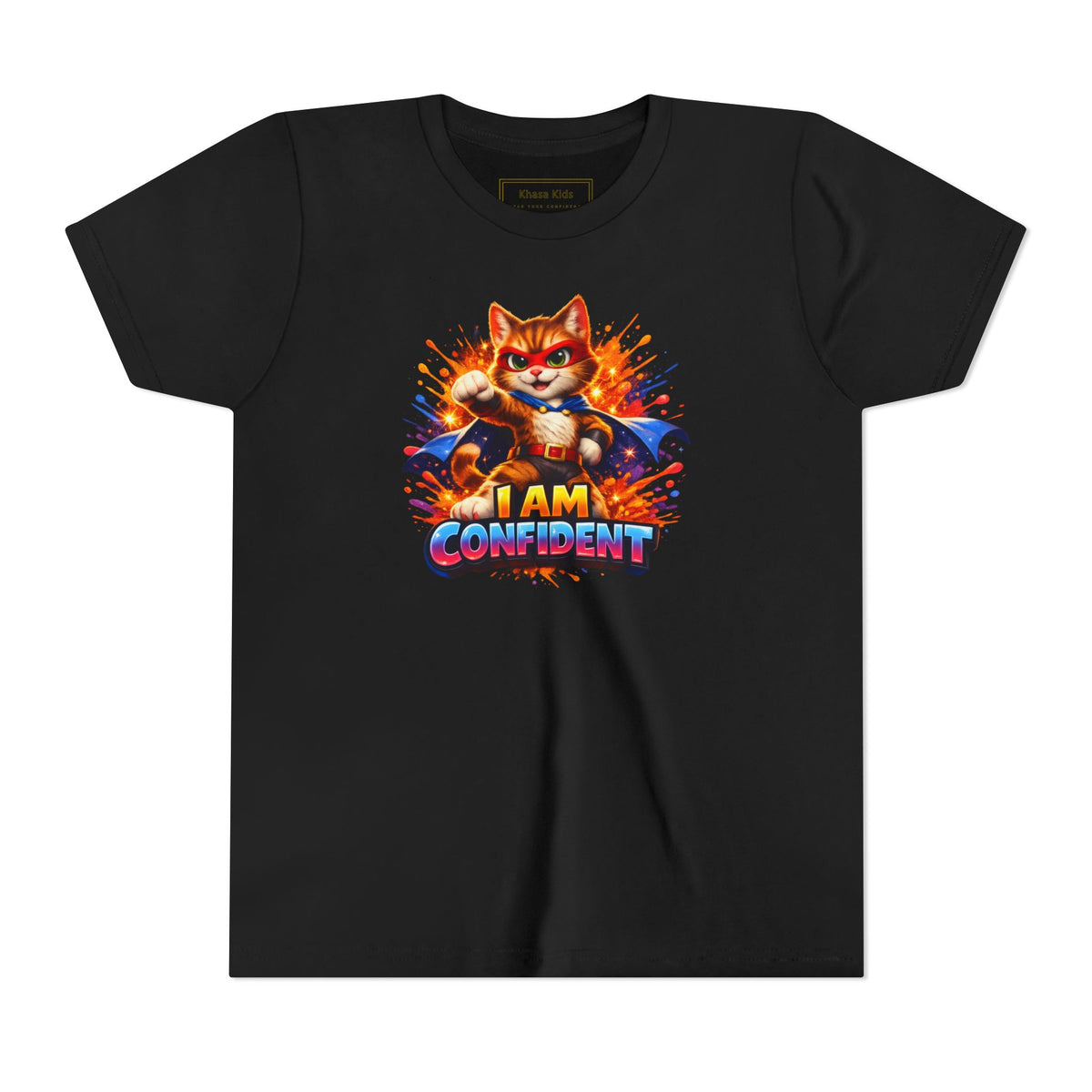 Cat | I AM CONFIDENT | Youth Graphic Tees | #KK-002-Y