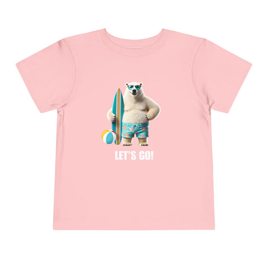 Polar Bear Surfboard | Let's Go | Toddler Graphic Tees | 43CY-T