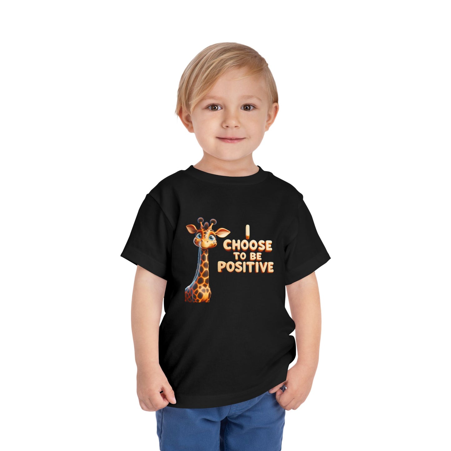 Giraffe | I CHOOSE TO BE POSITIVE | Toddler Graphic Tee
