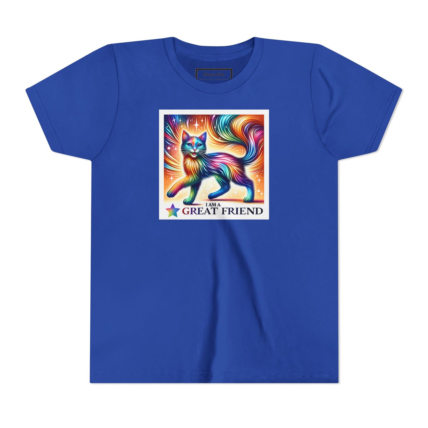 Rainbow Cat | I AM A GREAT FRIEND | Youth Graphic Tees | 17VI-Y