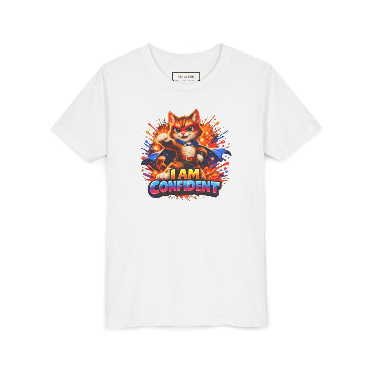 Cat | I AM CONFIDENT | Youth Graphic Tees | #KK-002-Y