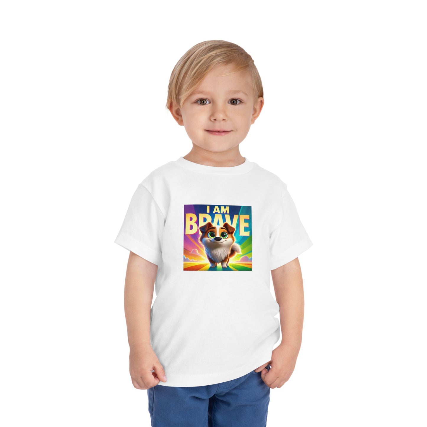 Rainbow Dog | I AM BRAVE | Toddler Graphic Tees | 58KE-T