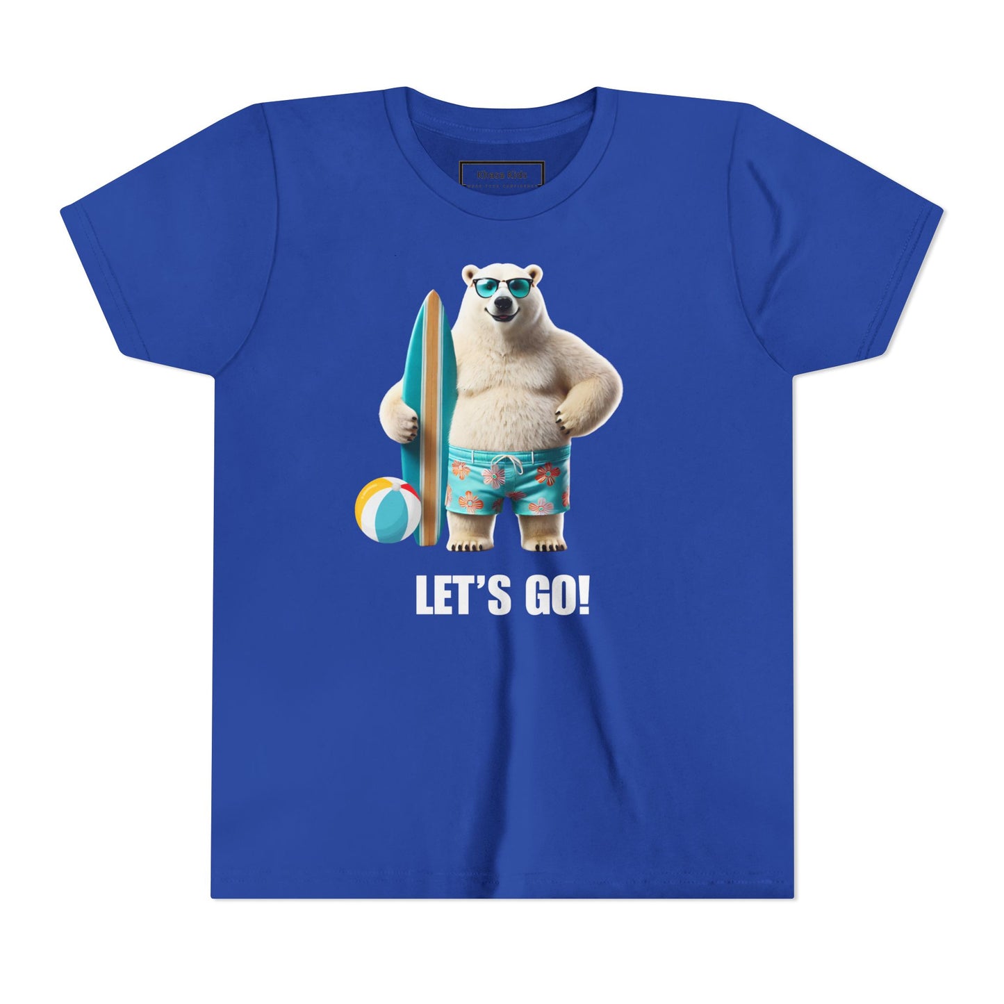 Polar Bear Surfboard | Let's Go | Youth Graphic Tees | 43CY-Y