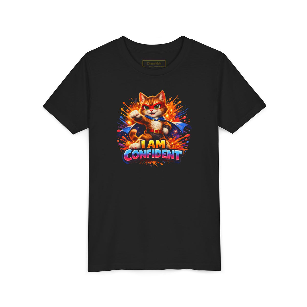 Cat | I AM CONFIDENT | Youth Graphic Tees | #KK-002-Y