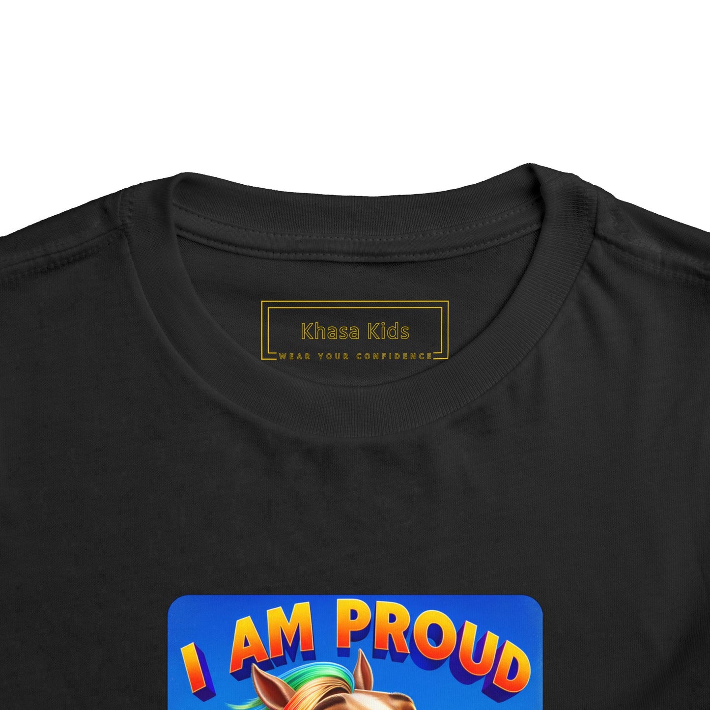 Rainbow Horse | I AM PROUD OF MYSELF | Toddler Graphic Tees | 64BO-T