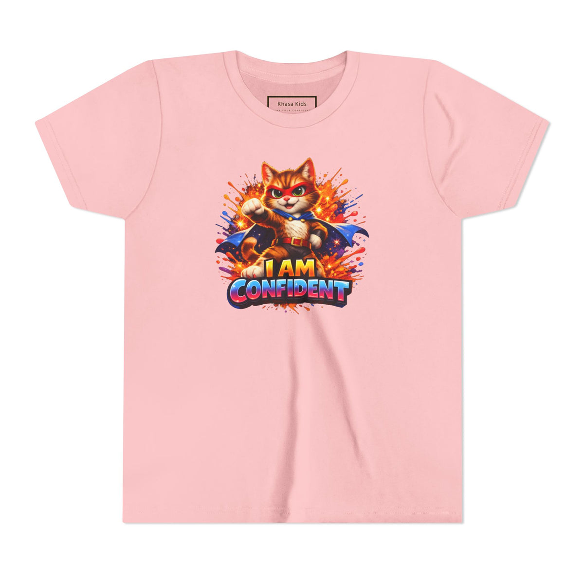 Cat | I AM CONFIDENT | Youth Graphic Tees | #KK-002-Y