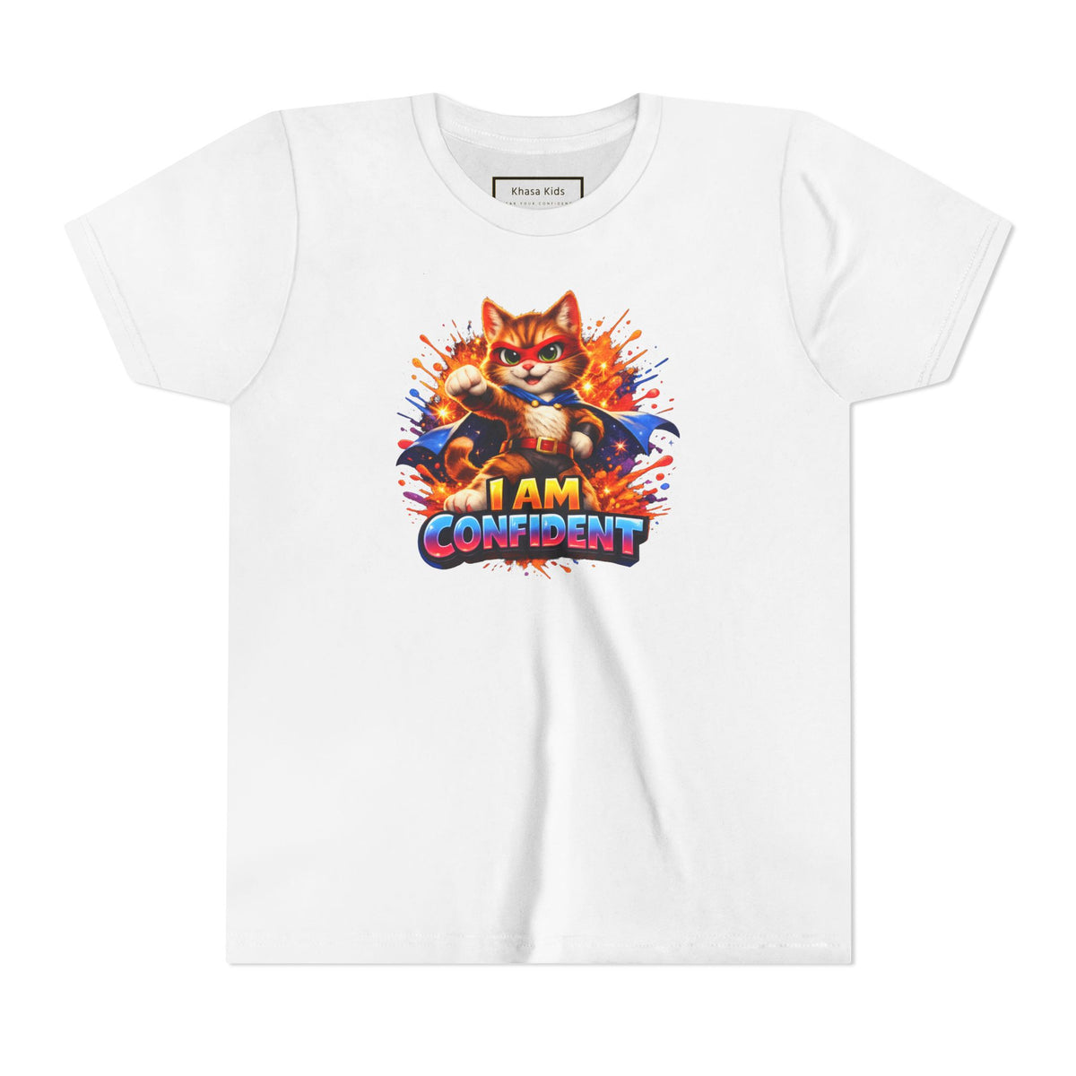 Cat | I AM CONFIDENT | Youth Graphic Tees | #KK-002-Y