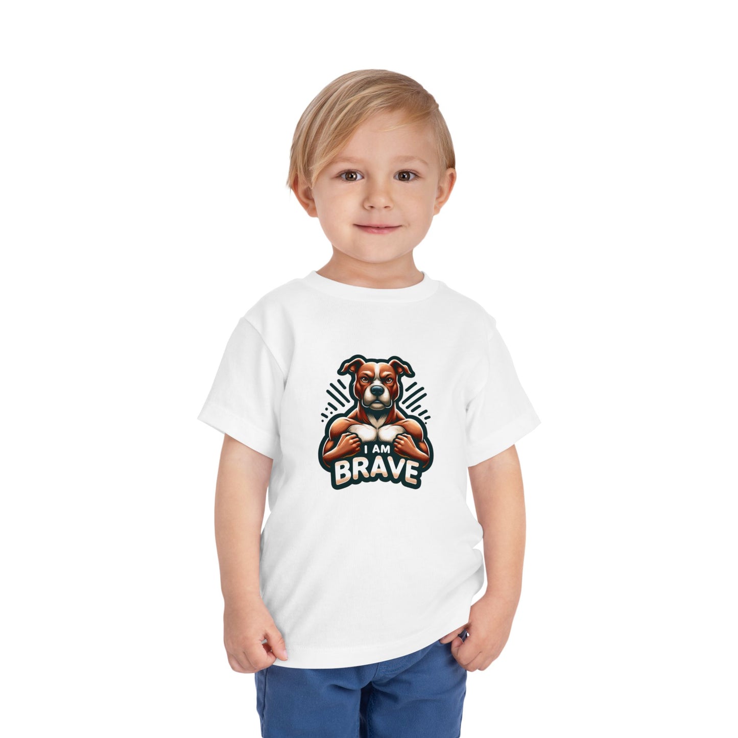 Muscle Dog | I AM BRAVE | Toddler Graphic Tees | 52ZK-T