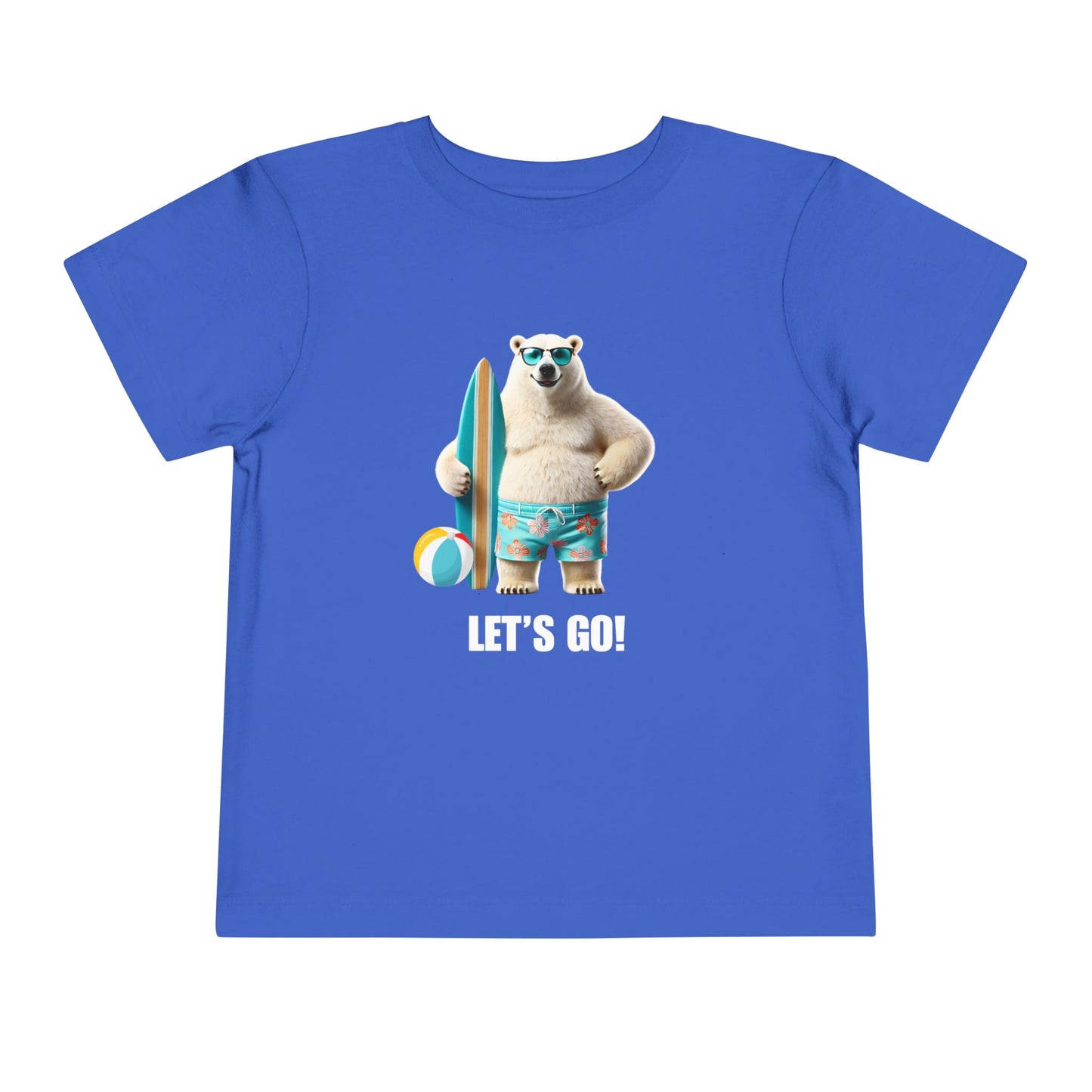 Polar Bear Surfboard | Let's Go | Toddler Graphic Tees | 43CY-T