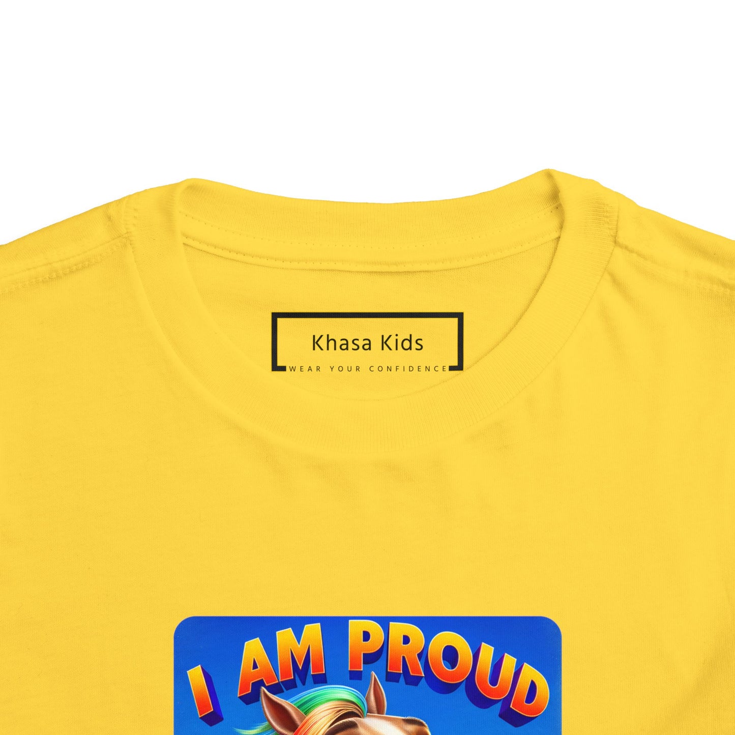 Rainbow Horse | I AM PROUD OF MYSELF | Toddler Graphic Tees | 64BO-T