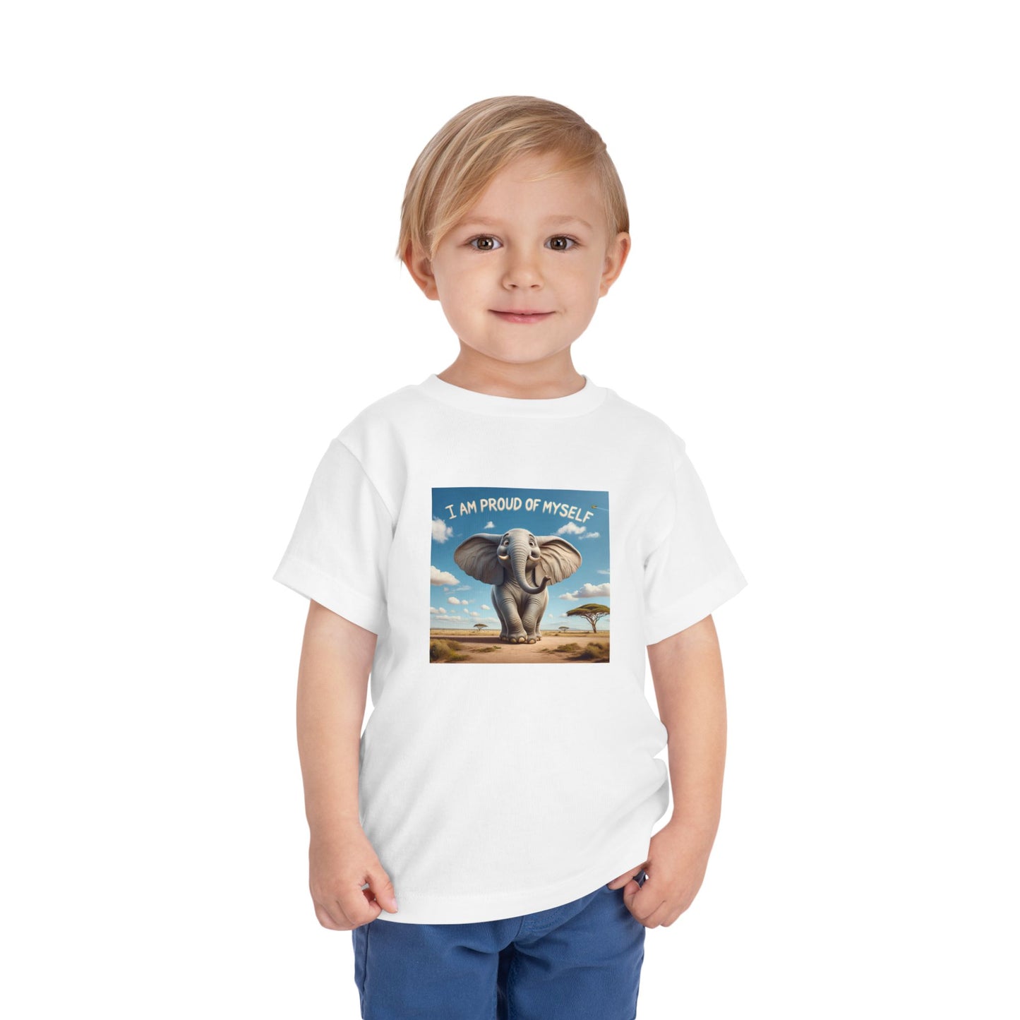 Elephant | I AM PROUD OF MYSELF | Toddler Graphic Tees | #67-ff-T