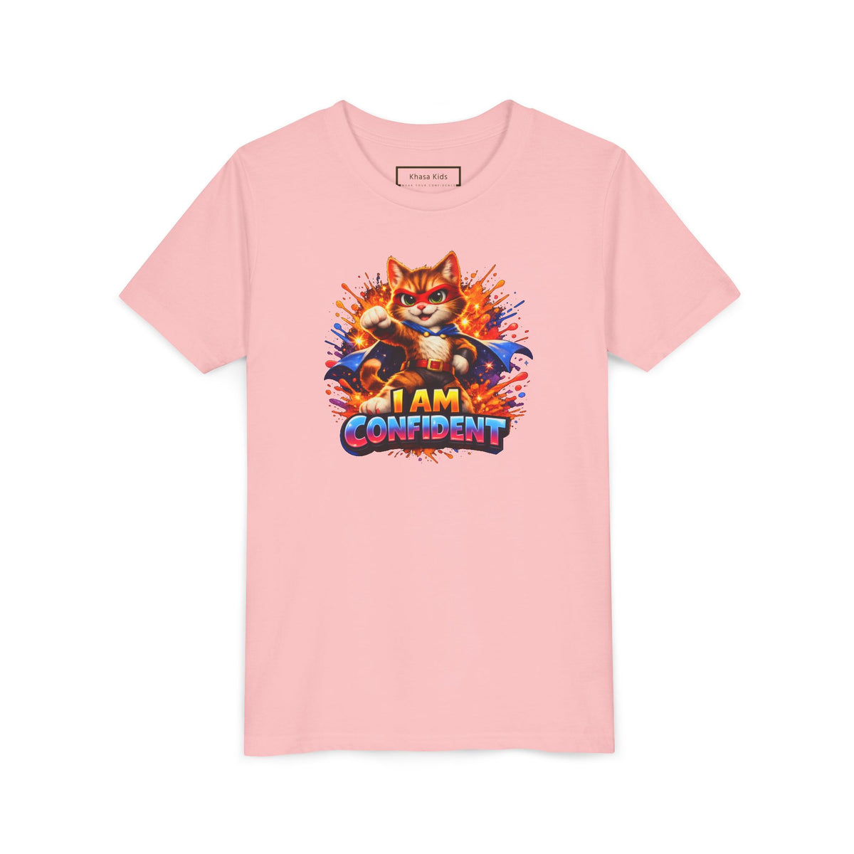Cat | I AM CONFIDENT | Youth Graphic Tees | #KK-002-Y
