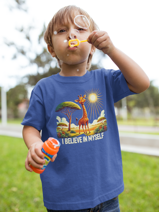 Giraffe |  I BELIEVE IN MYSELF | Toddler Graphic Tees | #68-8a-T