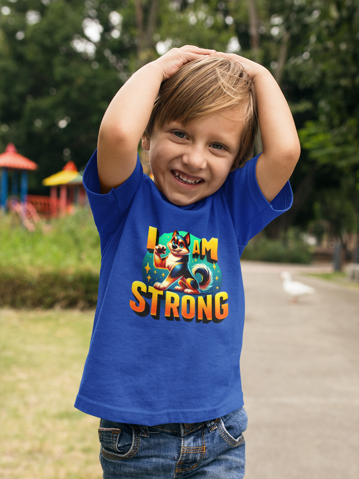 Dog Flex | I AM STRONG | Toddler Graphic Tees | 61JP-T