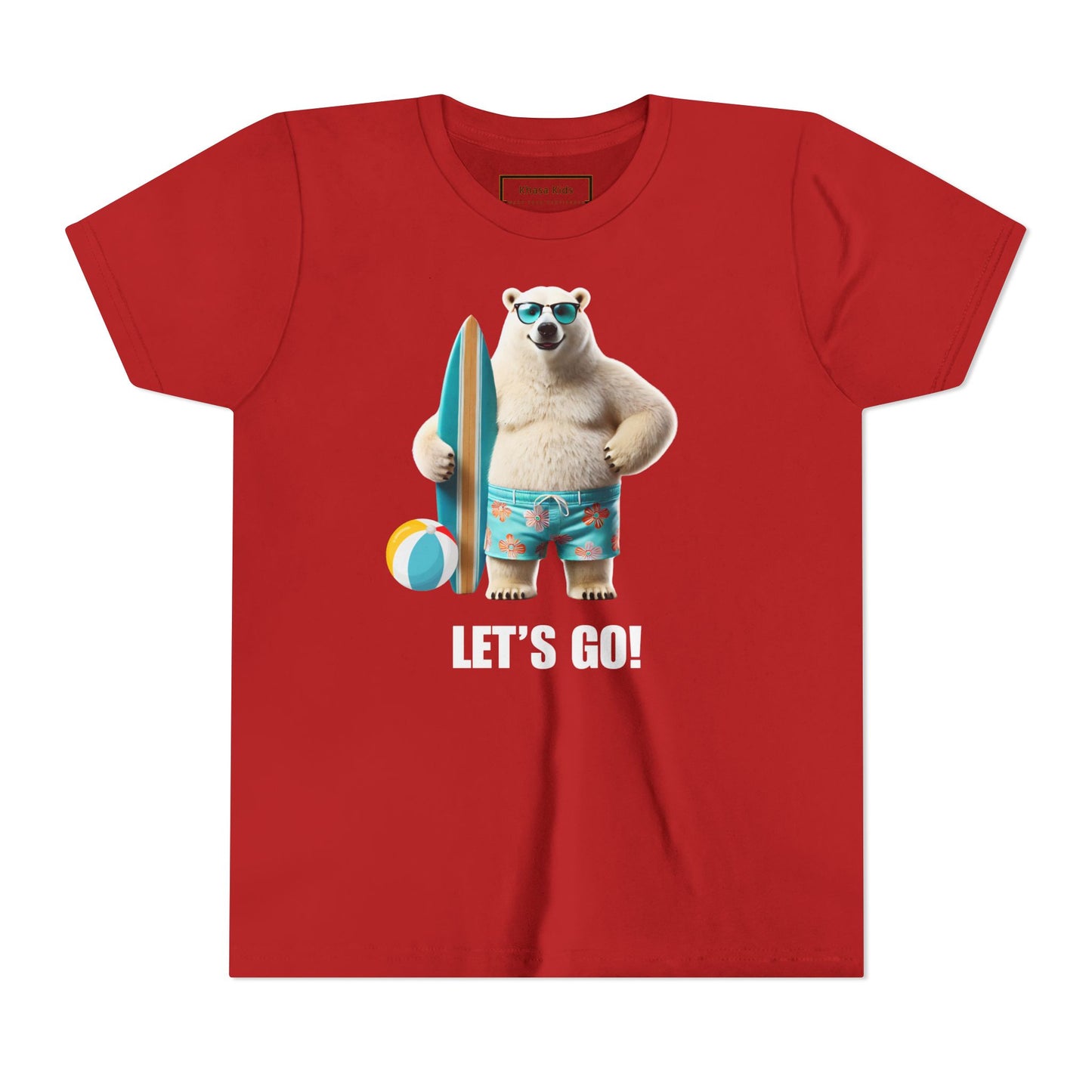 Polar Bear Surfboard | Let's Go | Youth Graphic Tees | 43CY-Y