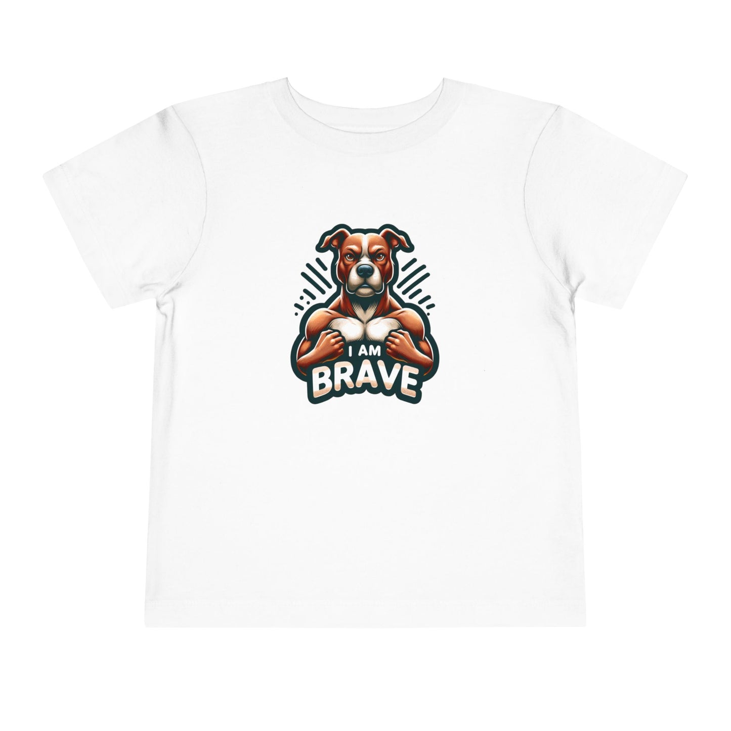 Muscle Dog | I AM BRAVE | Toddler Graphic Tees | 52ZK-T