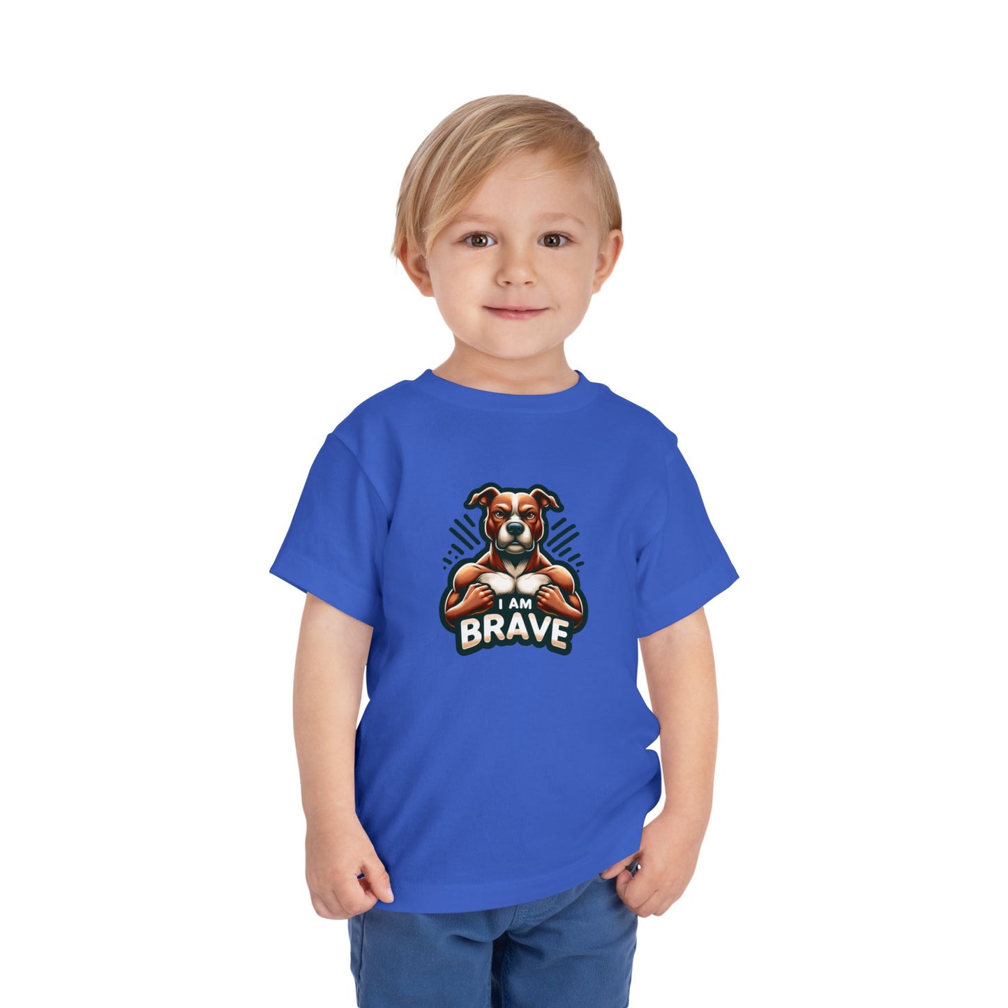 Muscle Dog | I AM BRAVE | Toddler Graphic Tees | 52ZK-T