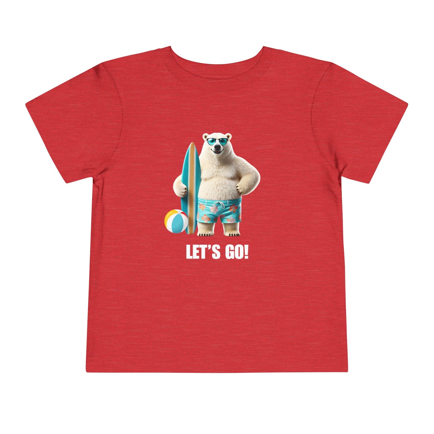 Polar Bear Surfboard | Let's Go | Toddler Graphic Tees | 43CY-T