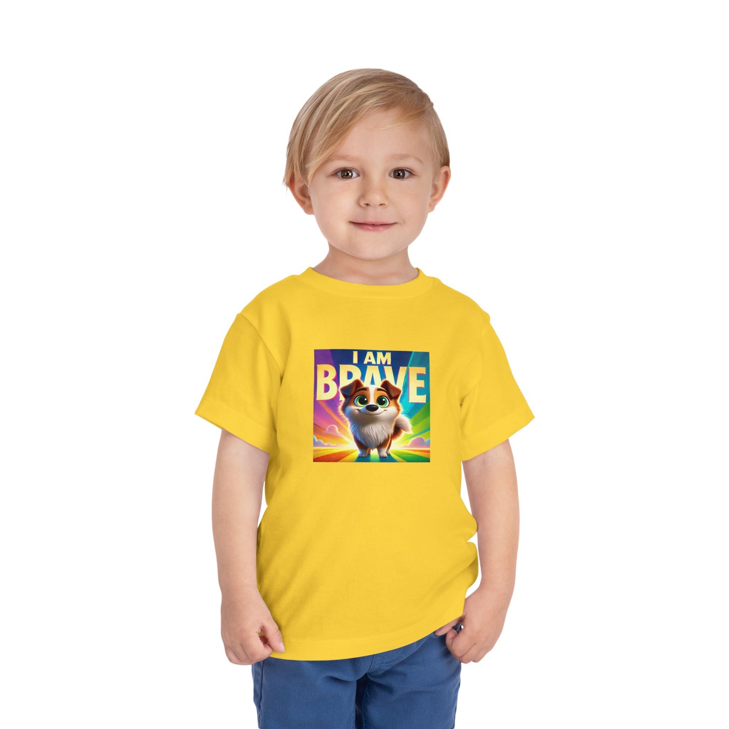 Rainbow Dog | I AM BRAVE | Toddler Graphic Tees | 58KE-T