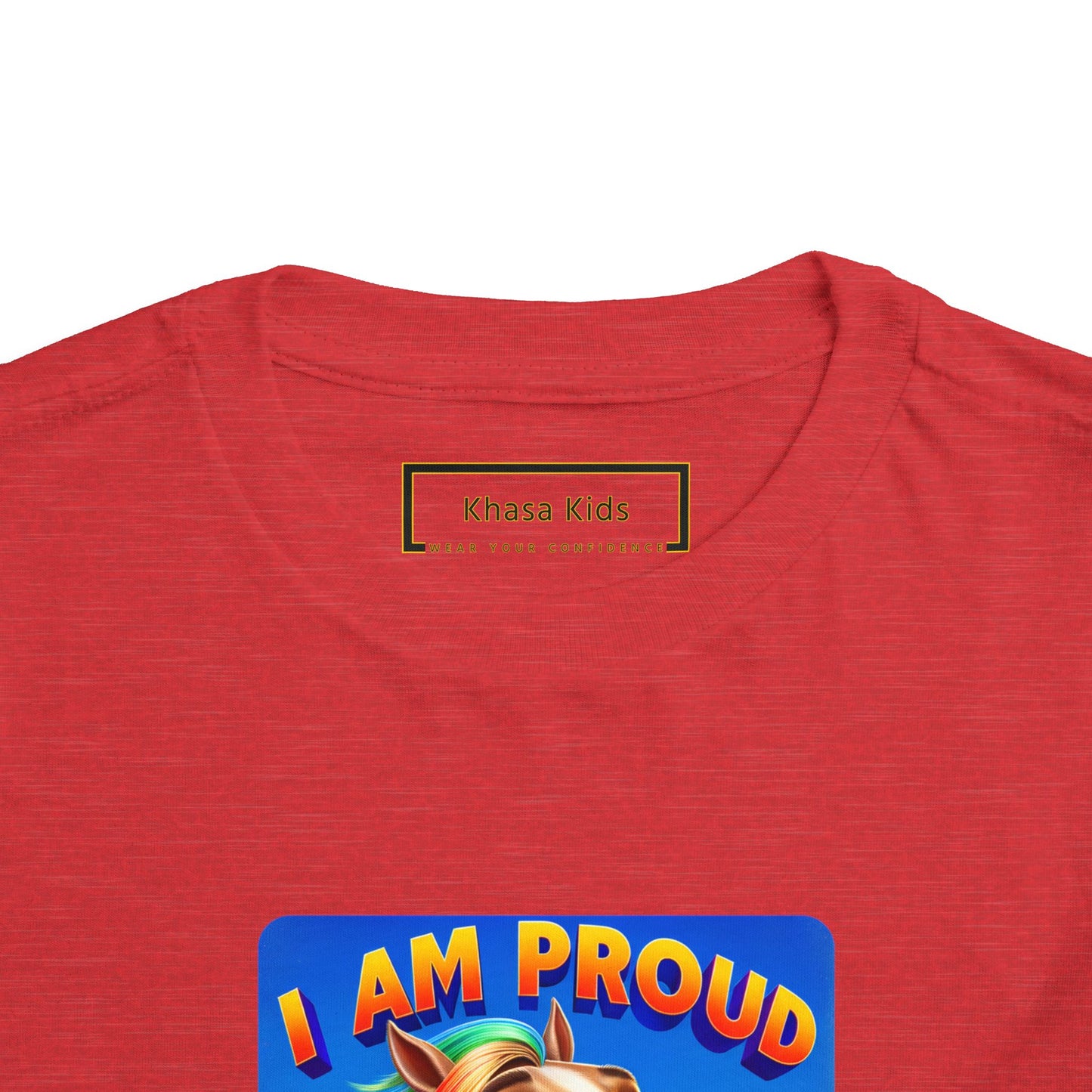 Rainbow Horse | I AM PROUD OF MYSELF | Toddler Graphic Tees | 64BO-T