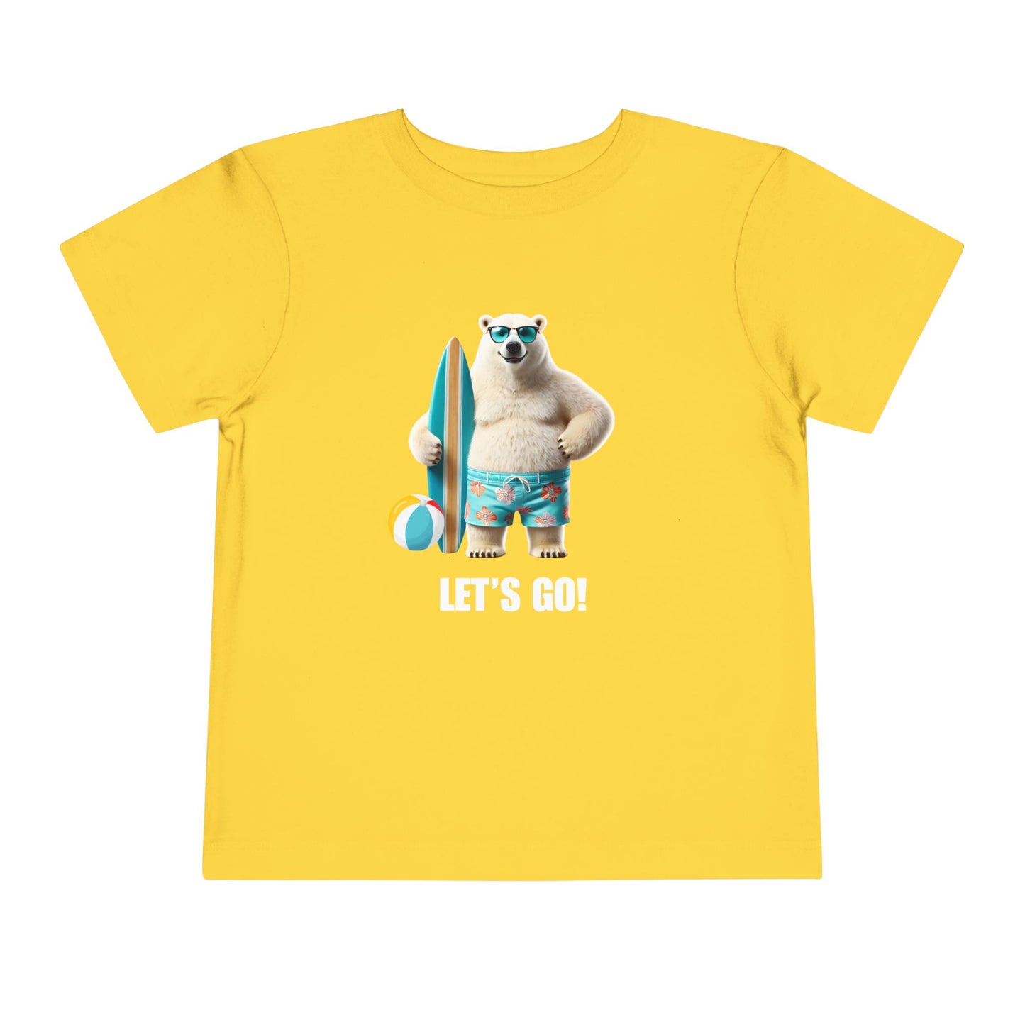 Polar Bear Surfboard | Let's Go | Toddler Graphic Tees | 43CY-T