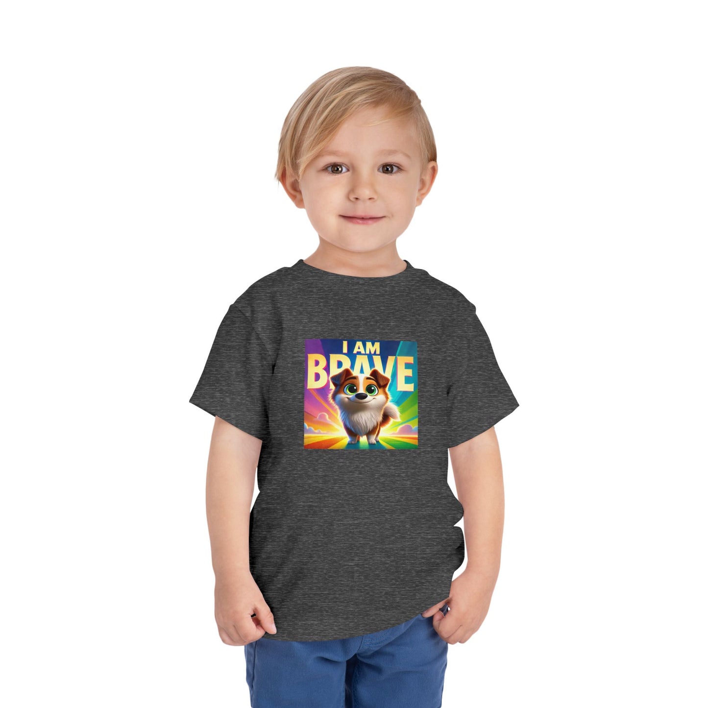 Rainbow Dog | I AM BRAVE | Toddler Graphic Tees | 58KE-T