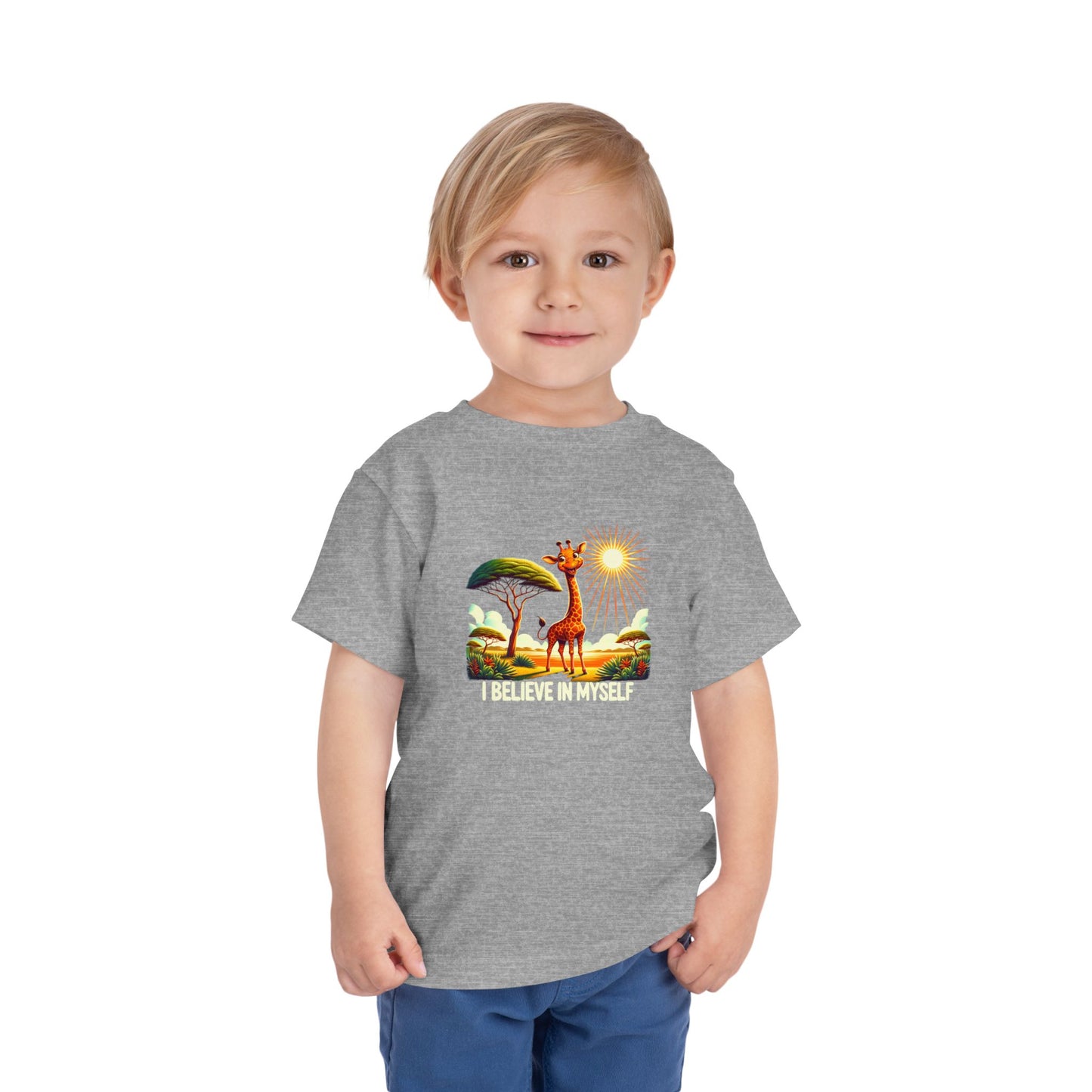 Giraffe |  I BELIEVE IN MYSELF | Toddler Graphic Tees | #68-8a-T