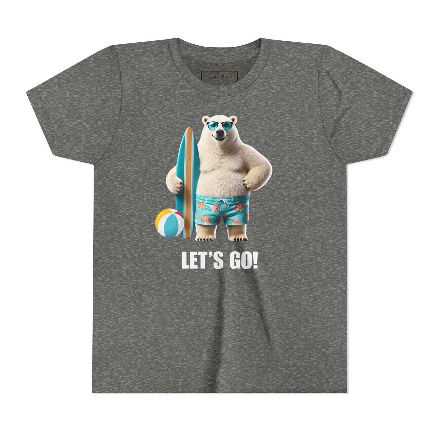 Polar Bear Surfboard | Let's Go | Youth Graphic Tees | 43CY-Y