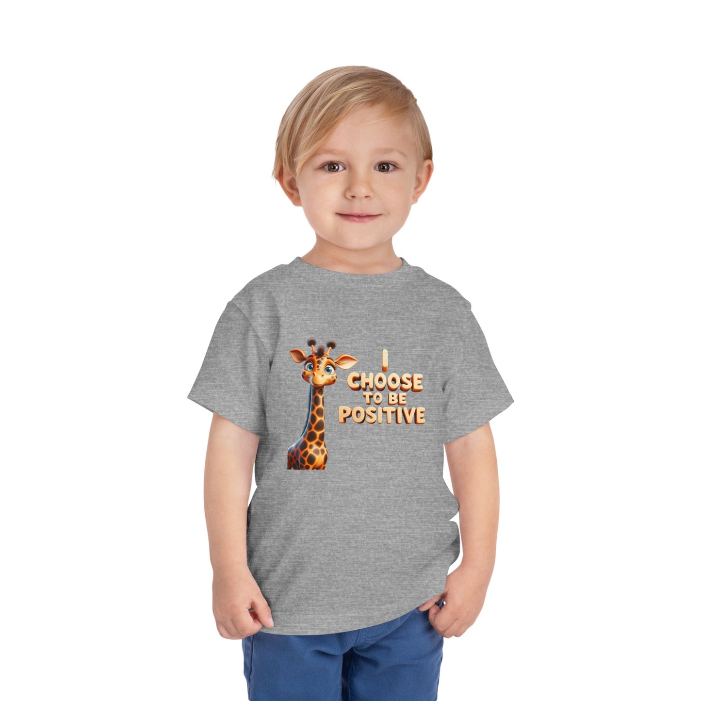 Giraffe | I CHOOSE TO BE POSITIVE | Toddler Graphic Tee