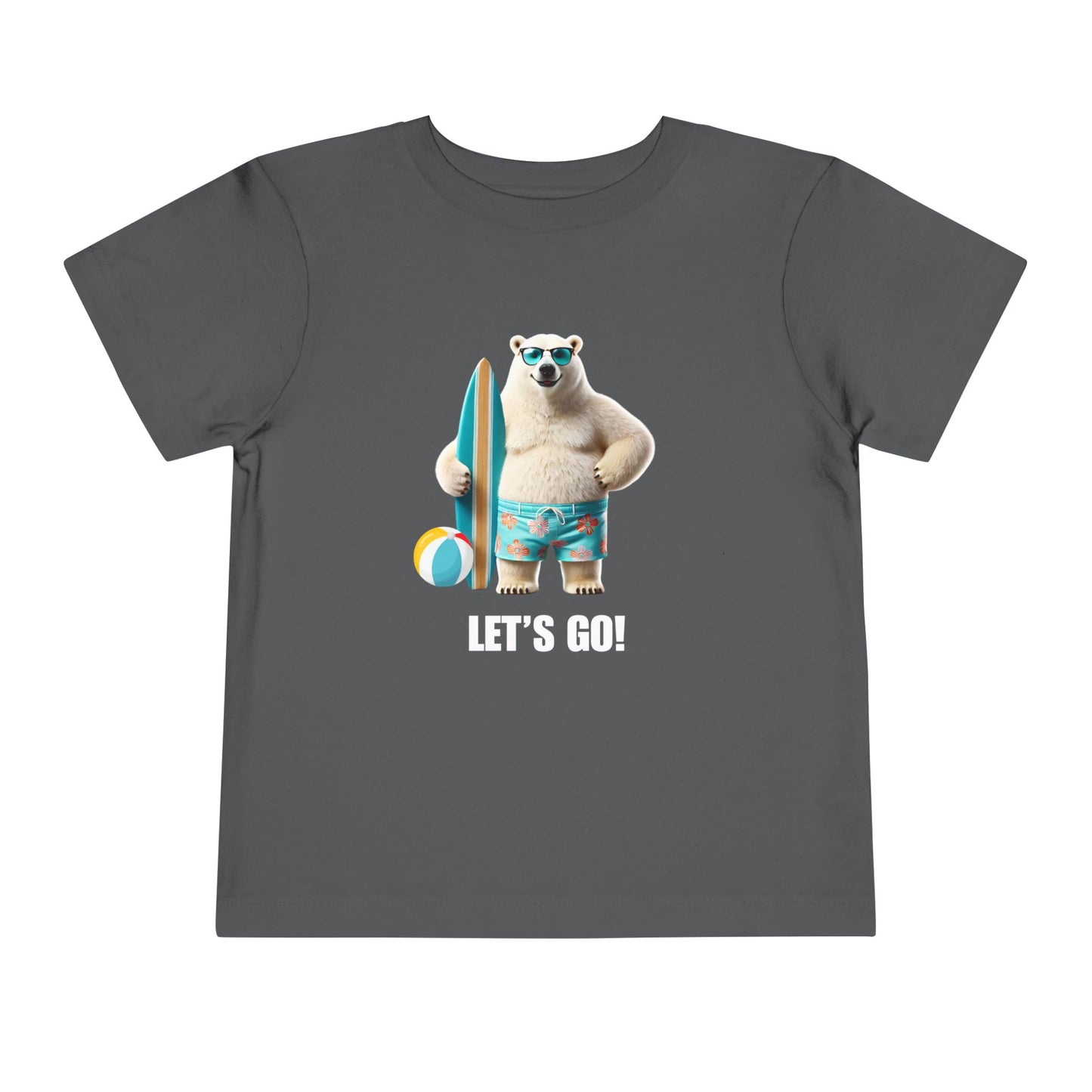 Polar Bear Surfboard | Let's Go | Toddler Graphic Tees | 43CY-T