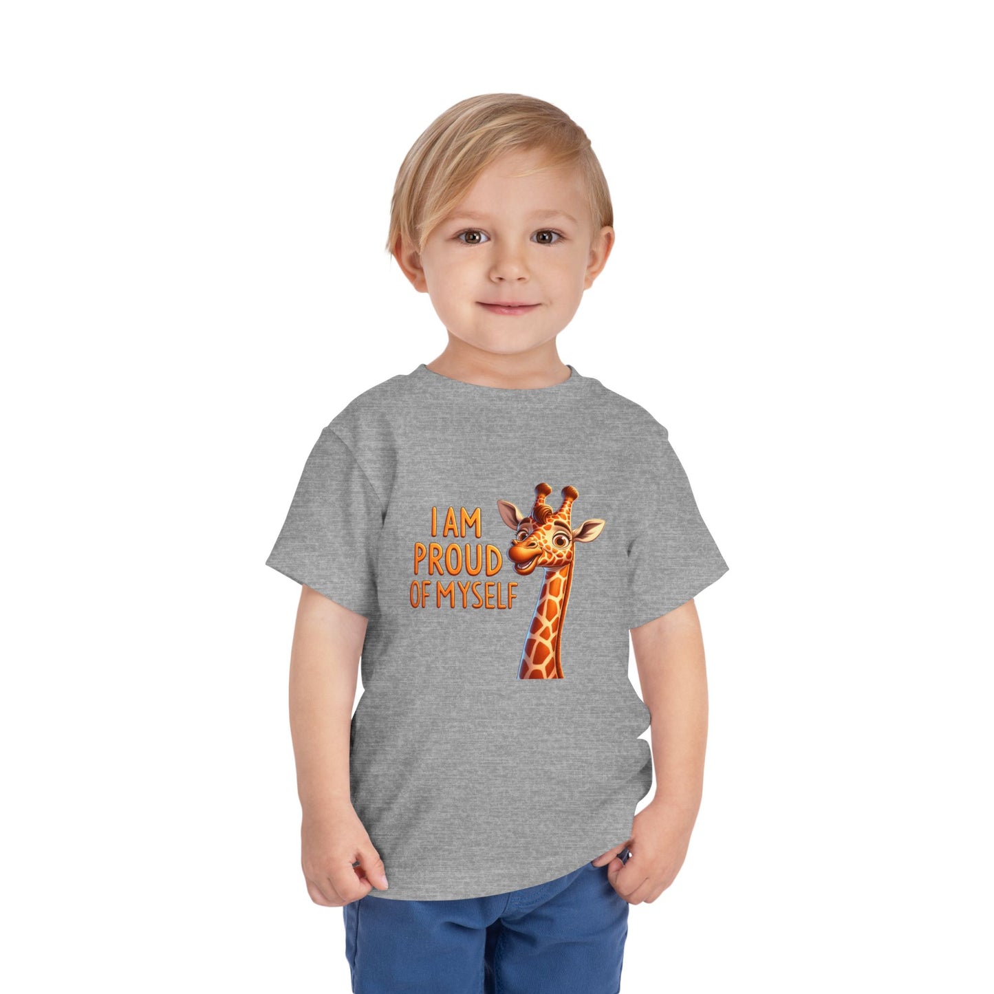 Giraffe | I AM PROUD OF MYSELF | Toddler Graphic Tees |