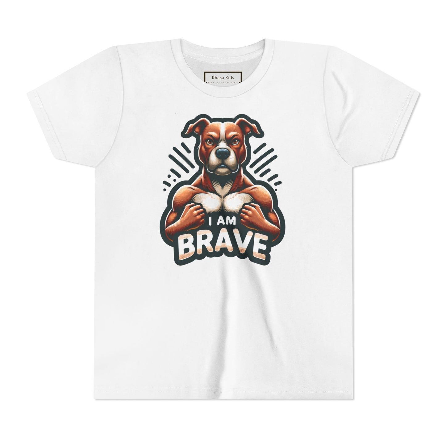 Muscle Dog | I AM BRAVE | Youth Graphic Tees | 52ZK-Y