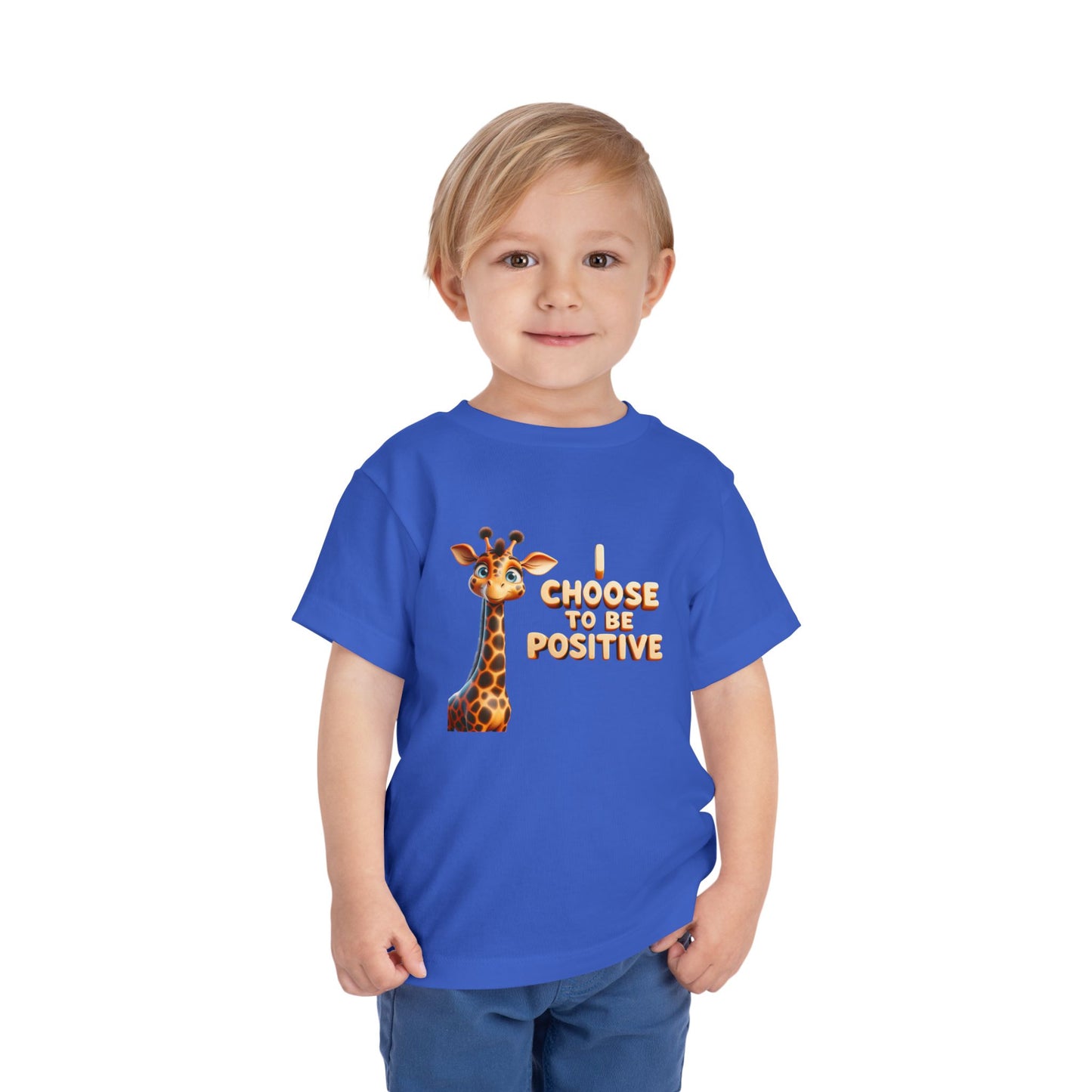Giraffe | I CHOOSE TO BE POSITIVE | Toddler Graphic Tee